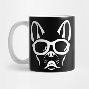 white french bulldog head Mug